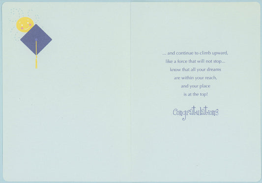 Climbing Ladder Graduation Congratulations Card for Granddaughter