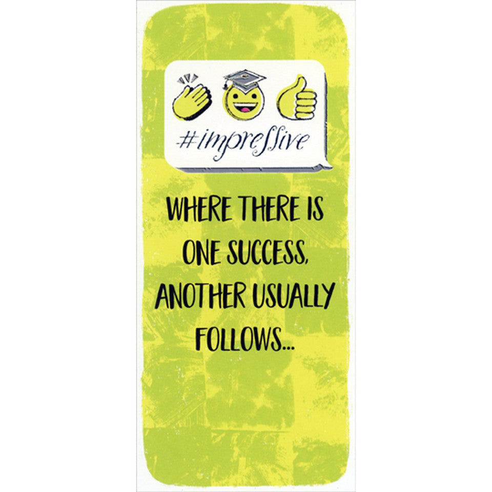 Clapping Hands, Smiling Grad and Thumbs Up Icons Money Holder / Gift Card Holder Graduation