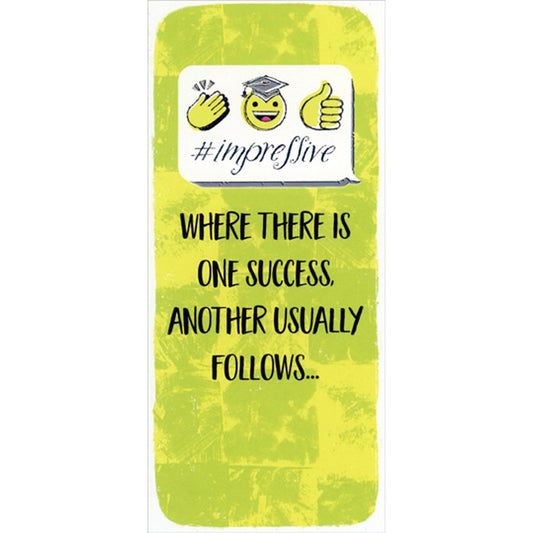 Clapping Hands, Smiling Grad and Thumbs Up Icons Money Holder / Gift Card Holder Graduation