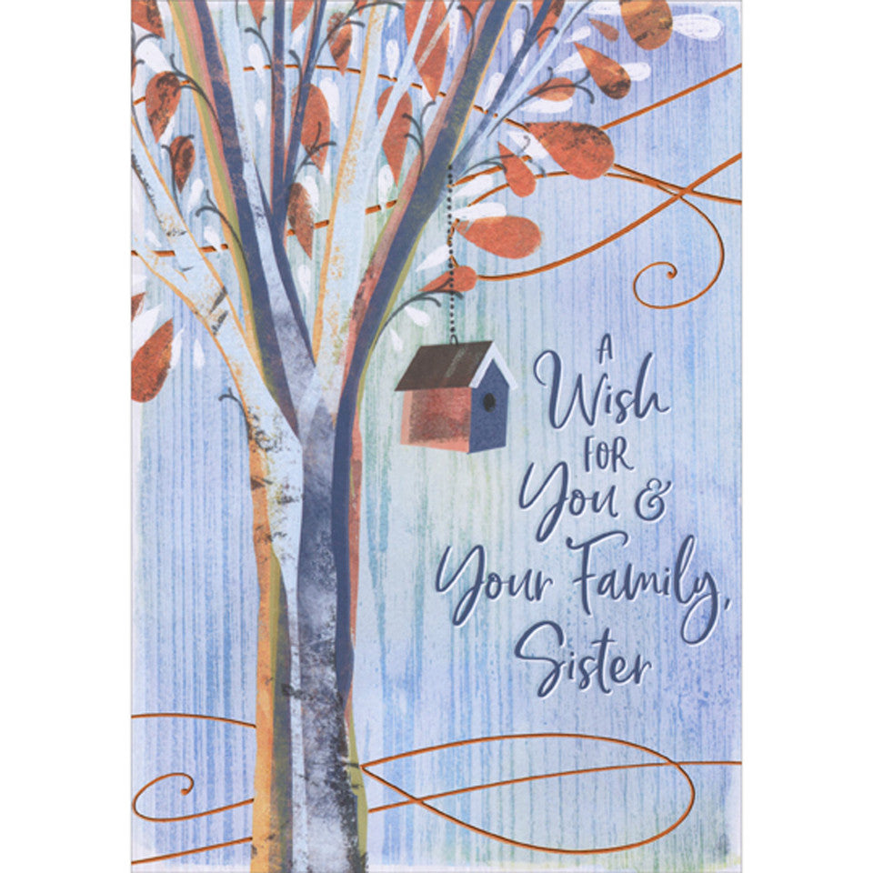 Sister and Family Thanksgiving Card