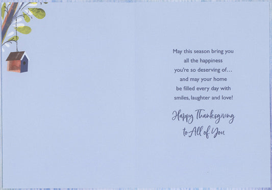Sister and Family Thanksgiving Card