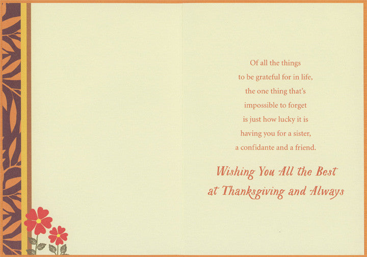 Thanksgiving - Sister