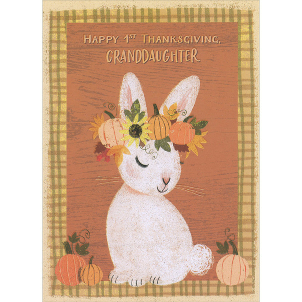 Happy 1st Thanksgiving Granddaughter Card