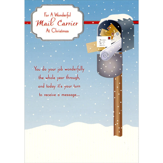 Mail Carrier Christmas Card