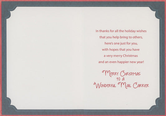 Mail Carrier Christmas Card