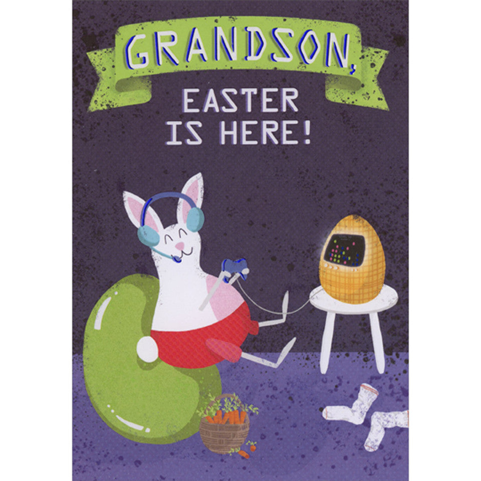 Juvenile Easter Card for Young Grandson