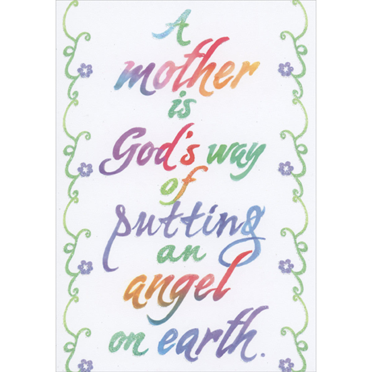 God's Way of Putting an Angel on Earth Religious Mother's Day Card