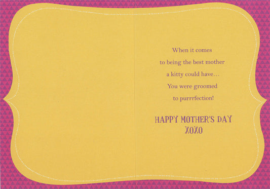 Cat Paws, Pink Nail Polish and Emery Board Mother's Day Card from the Cat