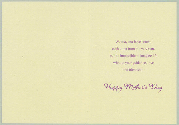 Purple Flowers in Pot Mother's Day Card for Stepmother