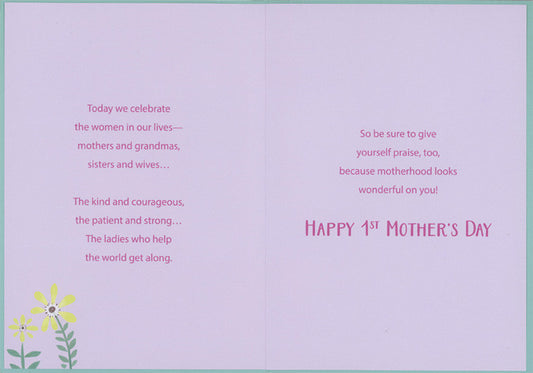 First Mother's Day Card for Sister