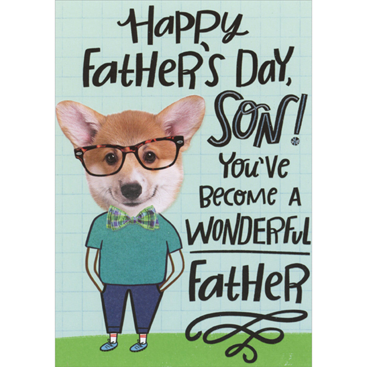 Humorous 3D Spring Activated Pop Out Father's Day Card for Son