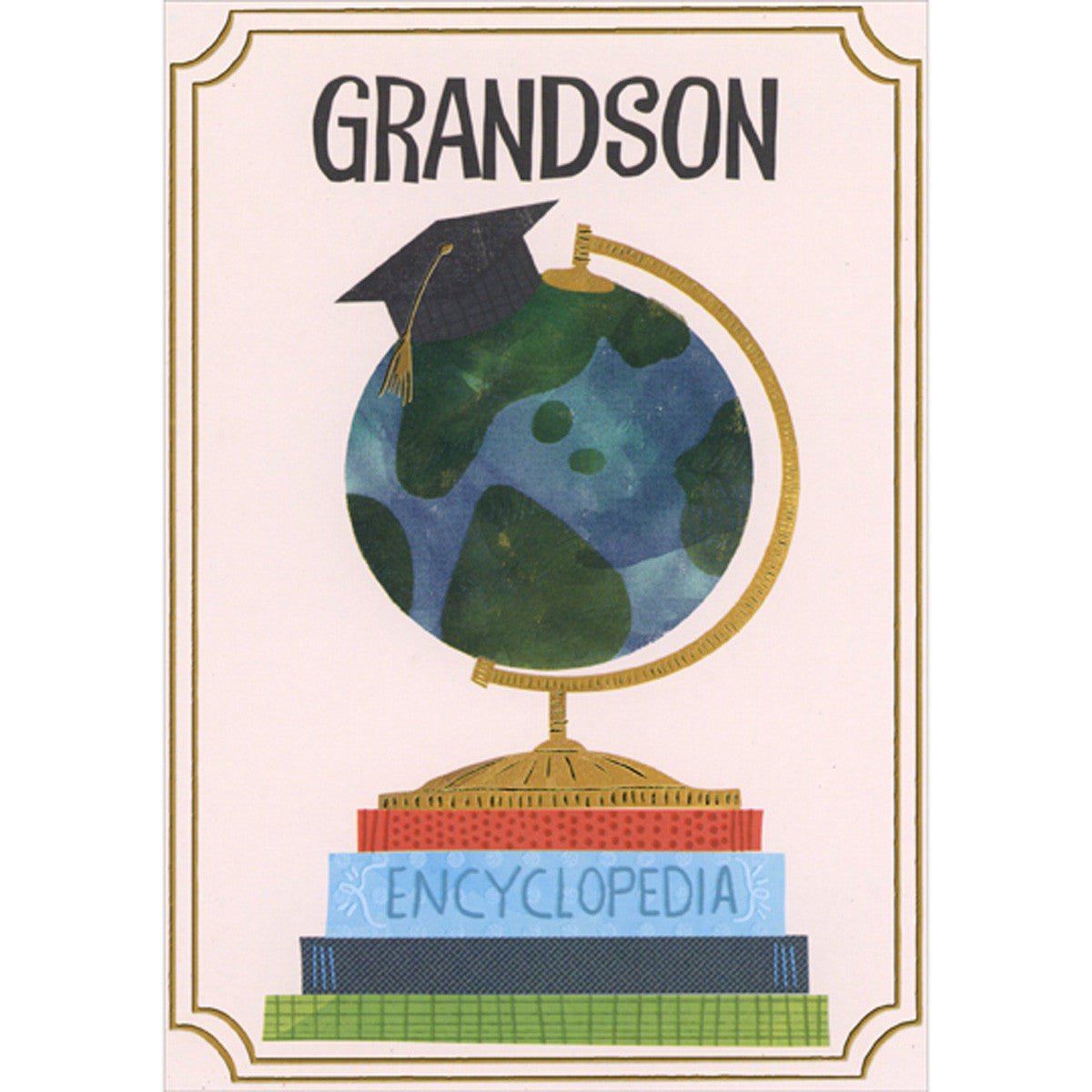 Encyclopedia and Books Graduation Congratulations Card for Grandson