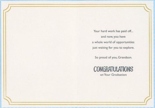 Encyclopedia and Books Graduation Congratulations Card for Grandson