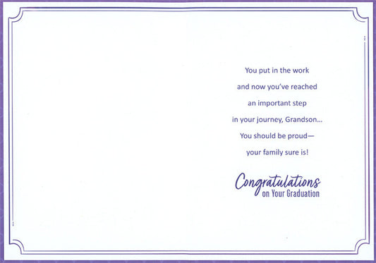 'What a Great Achievement' Graduation Card for Grandson