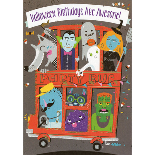 Happy Halloween Birthday Card