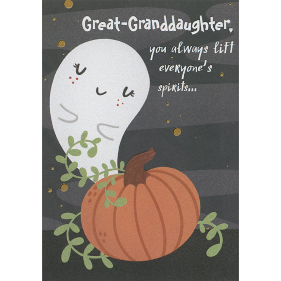 You Always Lift Everyone’s Sprits…- Great- Granddaughter Halloween Card