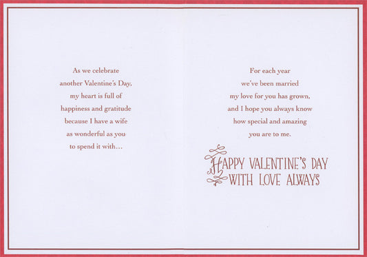 Wife Valentines Day Card