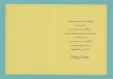 Floral Decorated Yellow Egg on Polka Dotted Green Background Easter Card for Niece