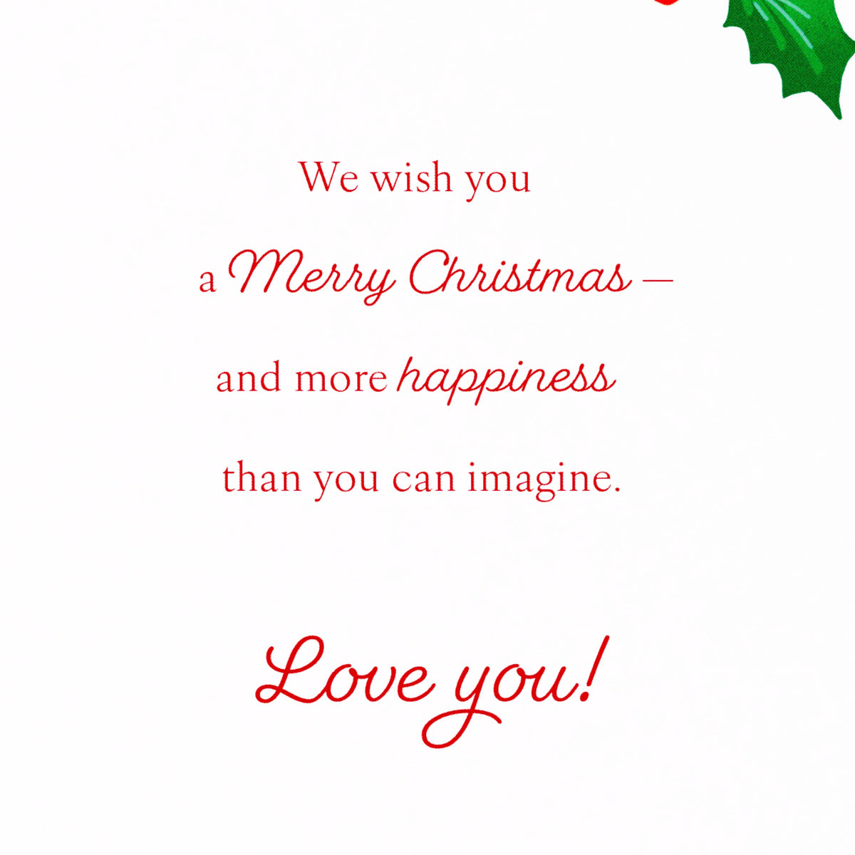 Wonder & Joy Daughter Christmas Greeting Card