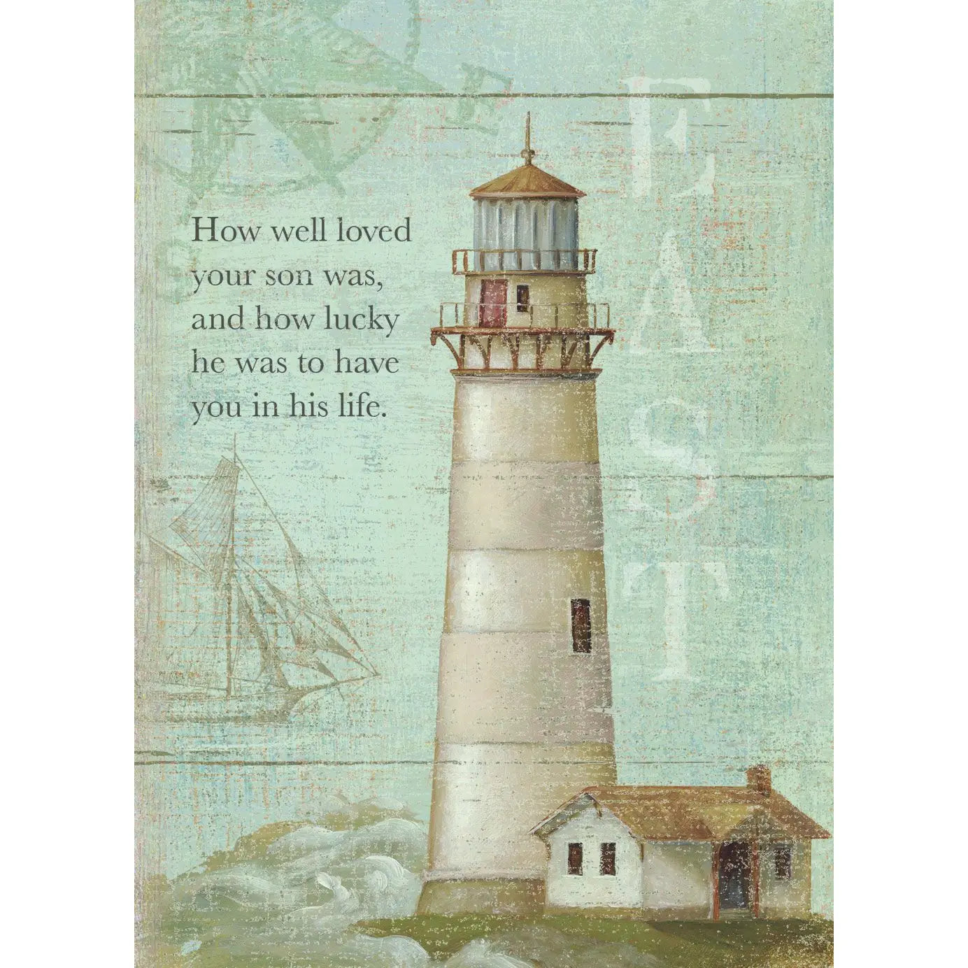 East Coast Lighthouse - Sympathy Loss of Son Card