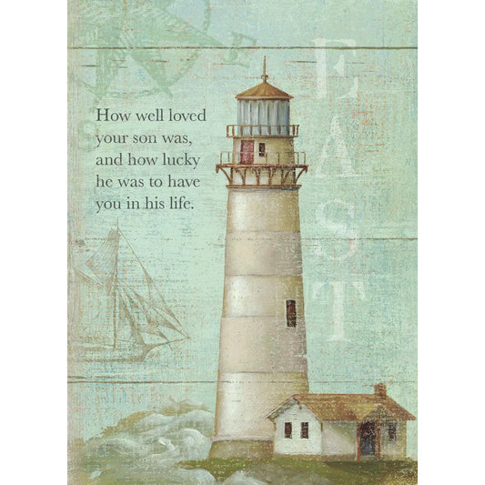 East Coast Lighthouse - Sympathy Loss of Son Card