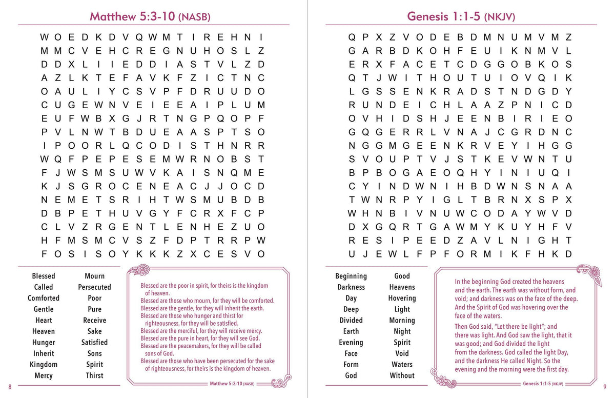 Bible Verse Large Print Word Search
