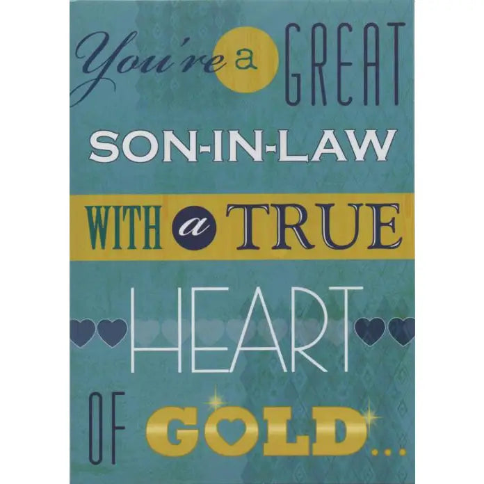 Son-in-Law Birthday Card