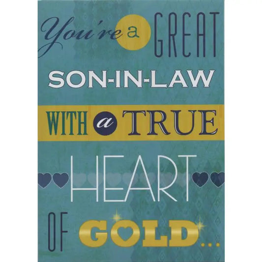 Son-in-Law Birthday Card