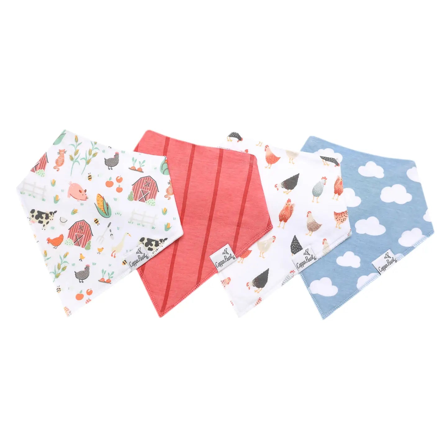 Copper Pearl Bandana Bibs