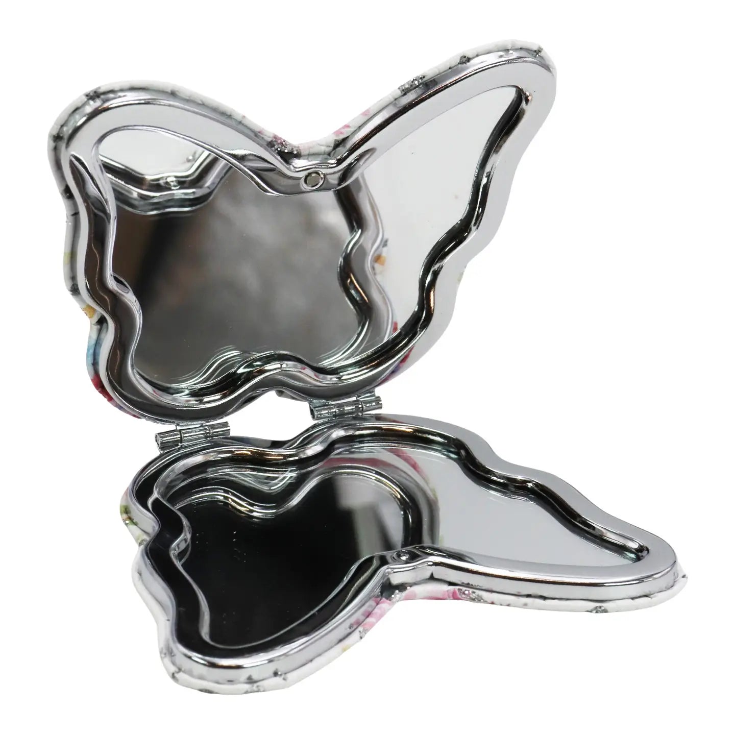 Butterfly Floral Compact Cosmetic Mirror