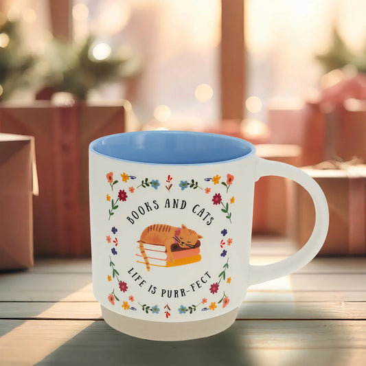 Books & Cats - 18 oz Mug