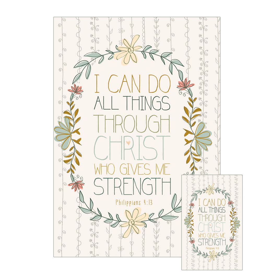 All Things Through Christ - Faith Encouragement Card