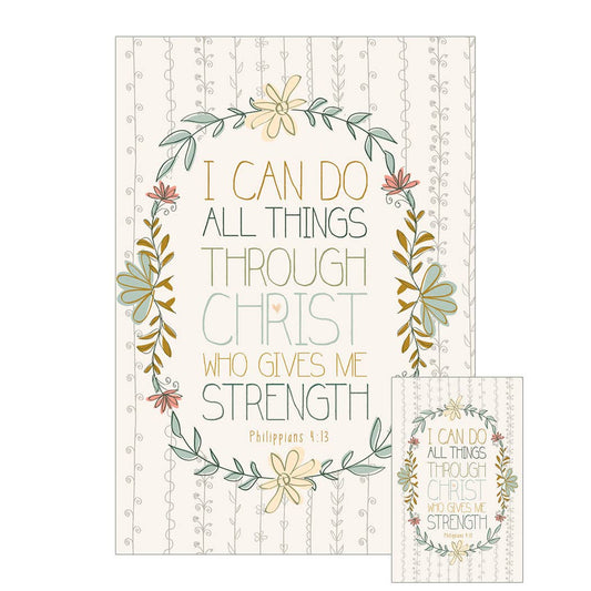 All Things Through Christ - Faith Encouragement Card