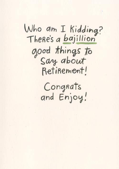 Congratulations on Retirement Card