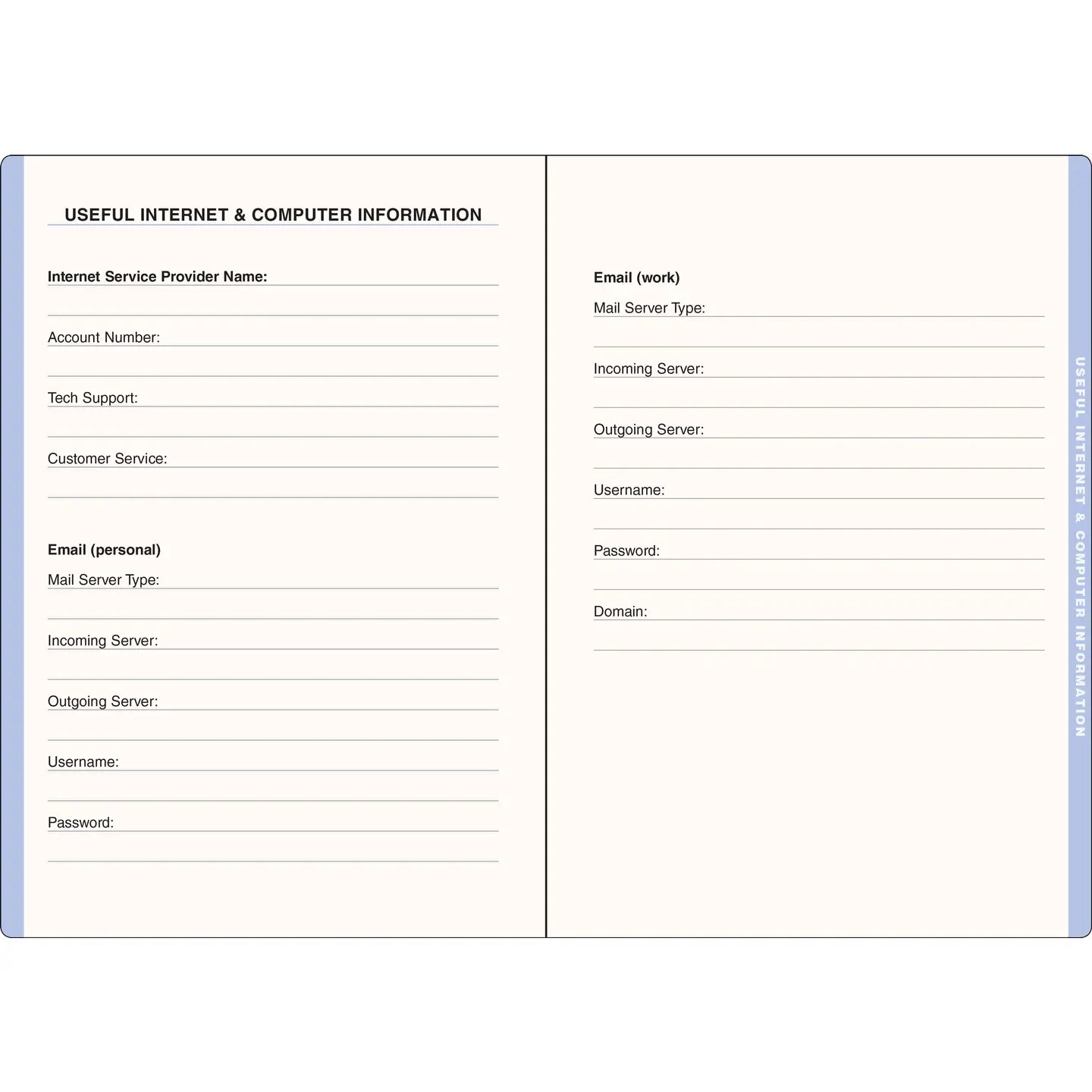 Wildflower Garden Large Internet Address & Password Logbook