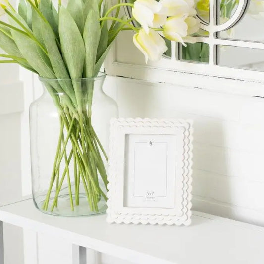 Wood Photo Frame (Scallop) Wh (5x7)