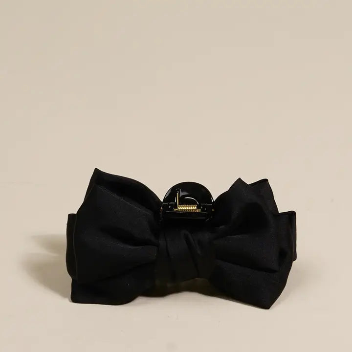 Mini Satin Bow Claw Clip