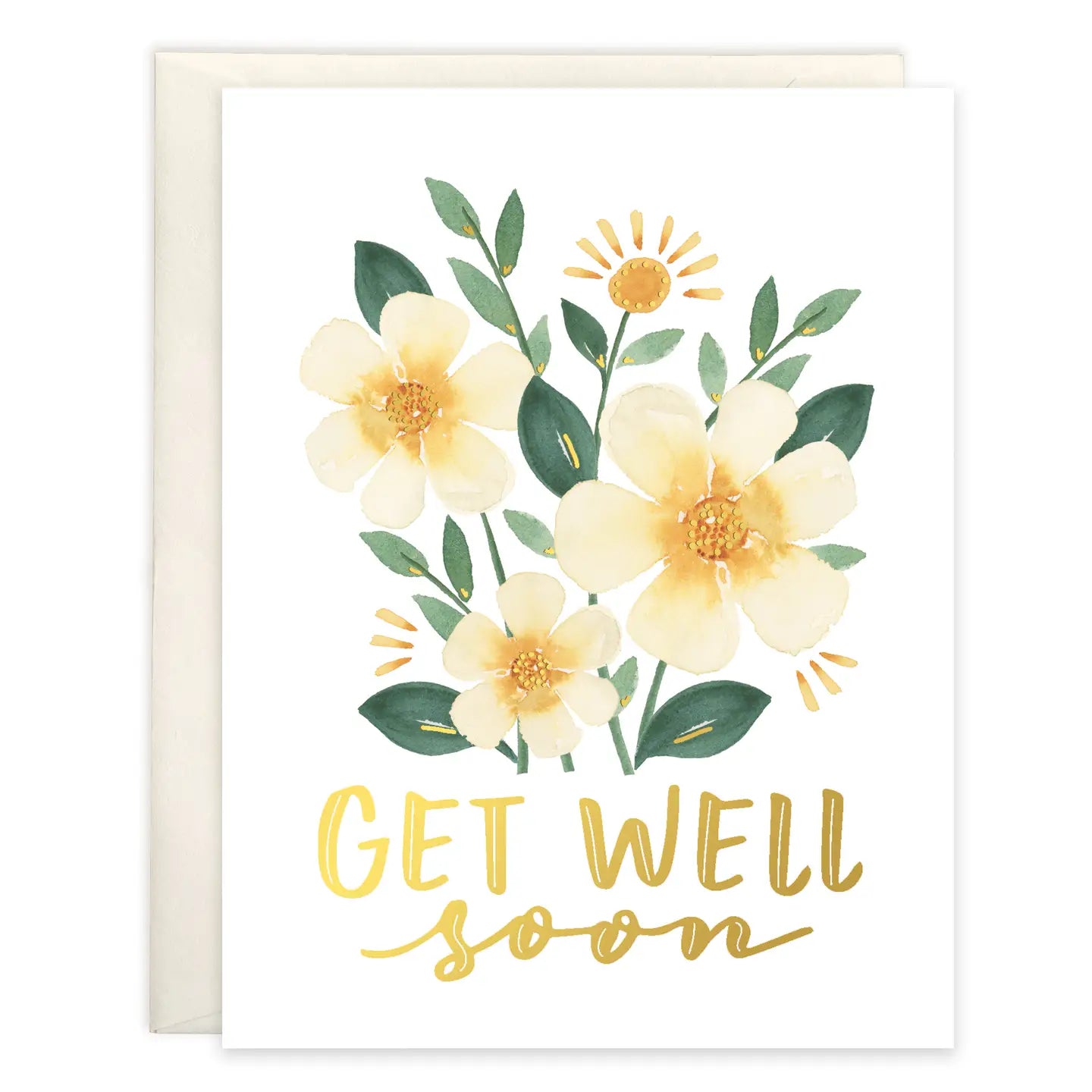 Get Well Greeting Card - Sunny Flowers