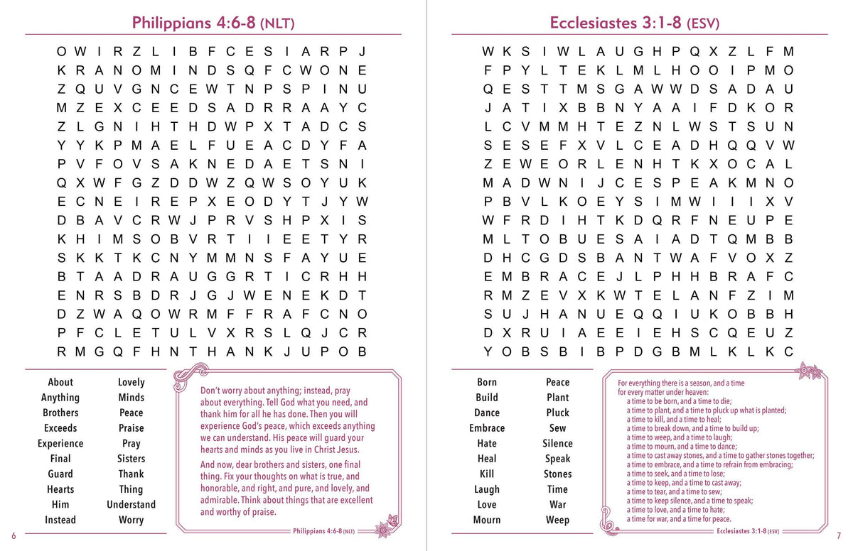 Bible Verse Large Print Word Search