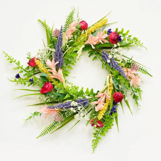 12" Wild Spring Flowers Wreath