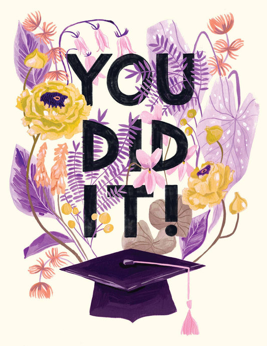 You Did It Gradcap Greeting Card