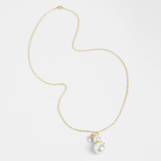 Pearl Snowman Necklace