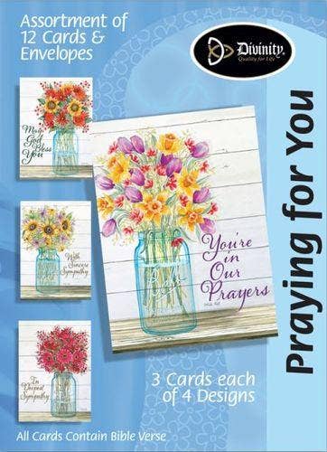 Boxed Cards: Sympathy-Mason Jar, Flowers