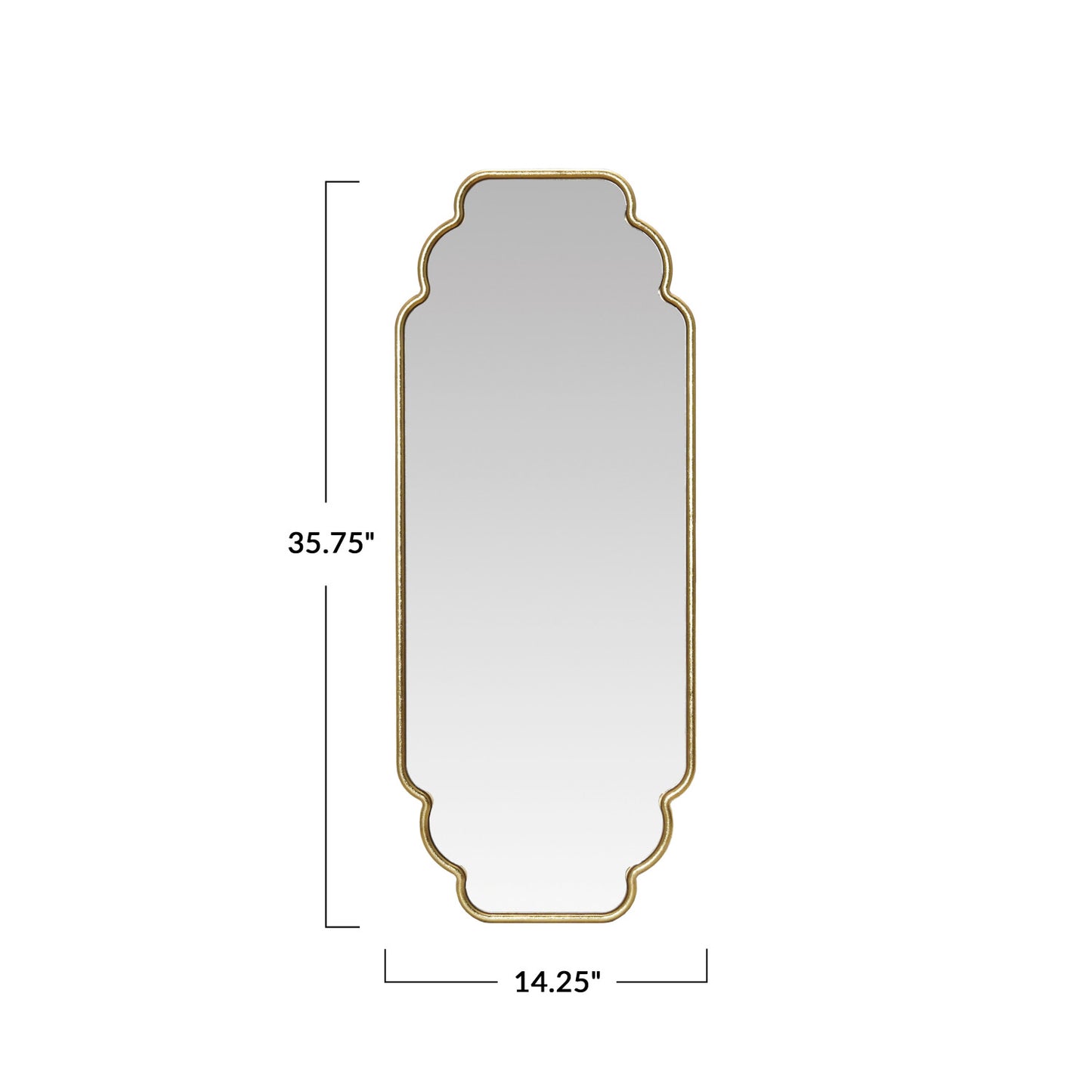 Metal Framed Scalloped Wall Mirror