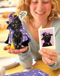 Halloween Cat Pop-Up Greeting Card