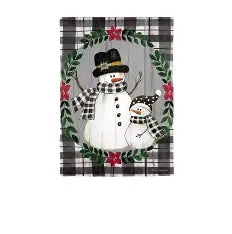 Country Snowmen House Flag