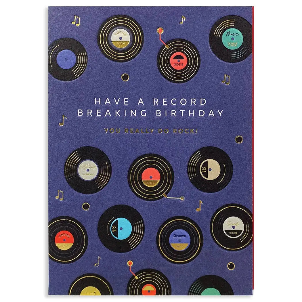 Vinyl Birthday Greeting Card