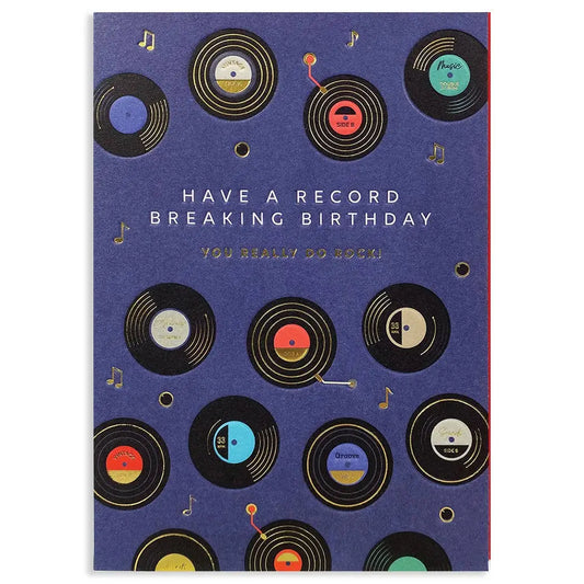 Vinyl Birthday Greeting Card