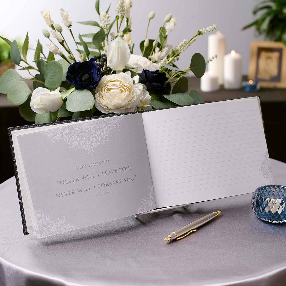 Guest Book Charcoal In Loving Memory
