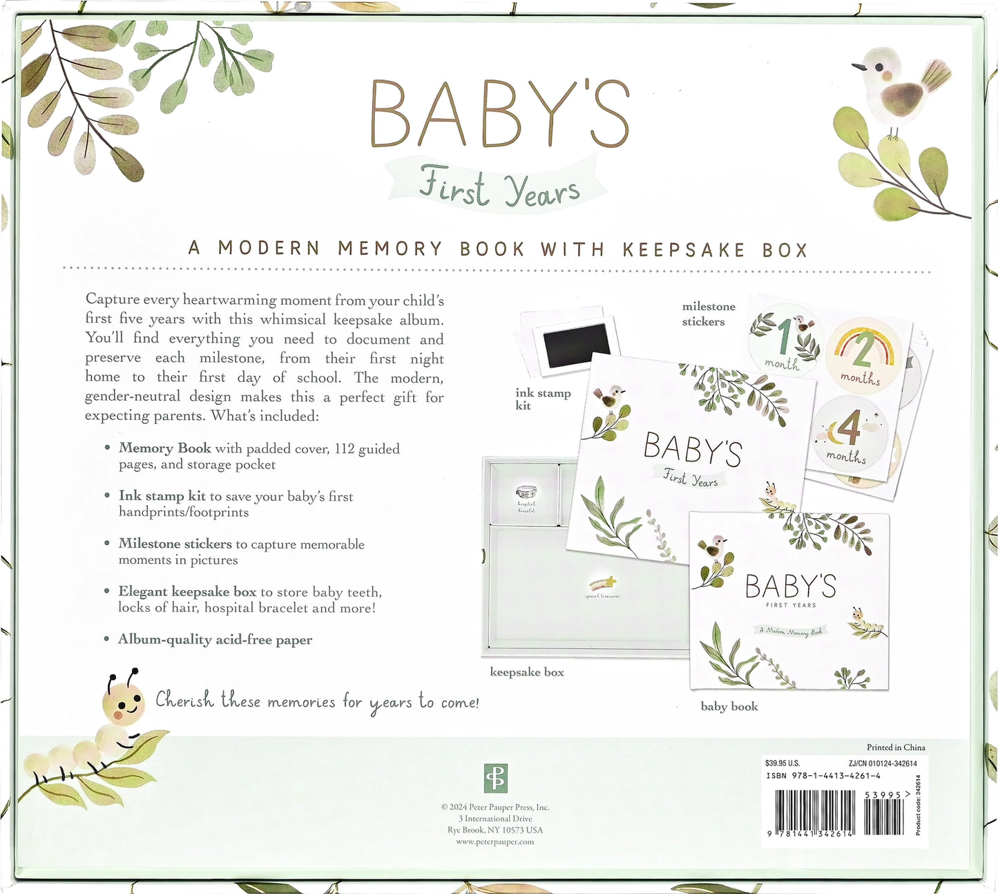 Baby's First Years: A Modern Memory Book with Keepsake Box